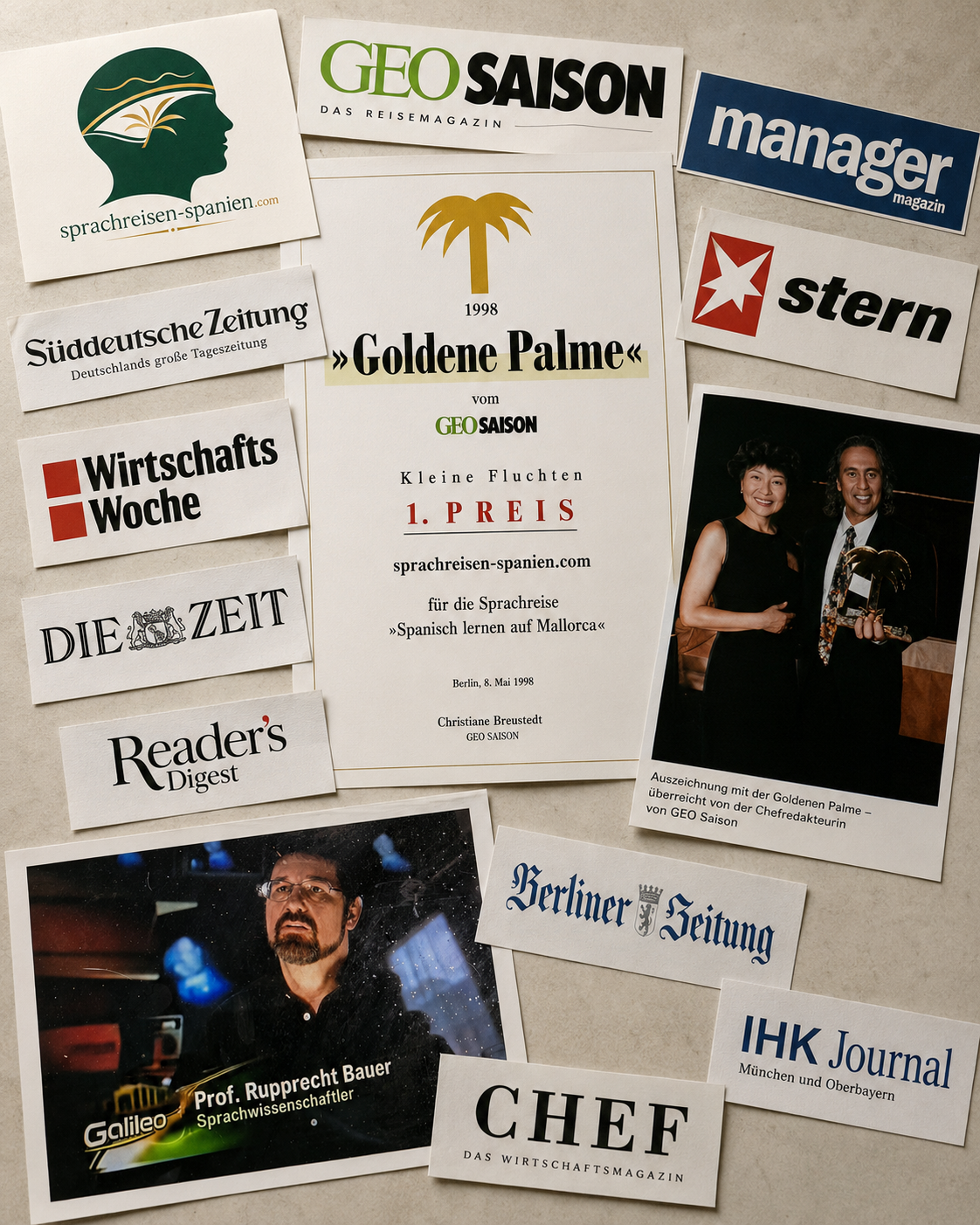 Originalbelege Zeitungsausschnitte und Pressematerial zur MentalBrain-Methode