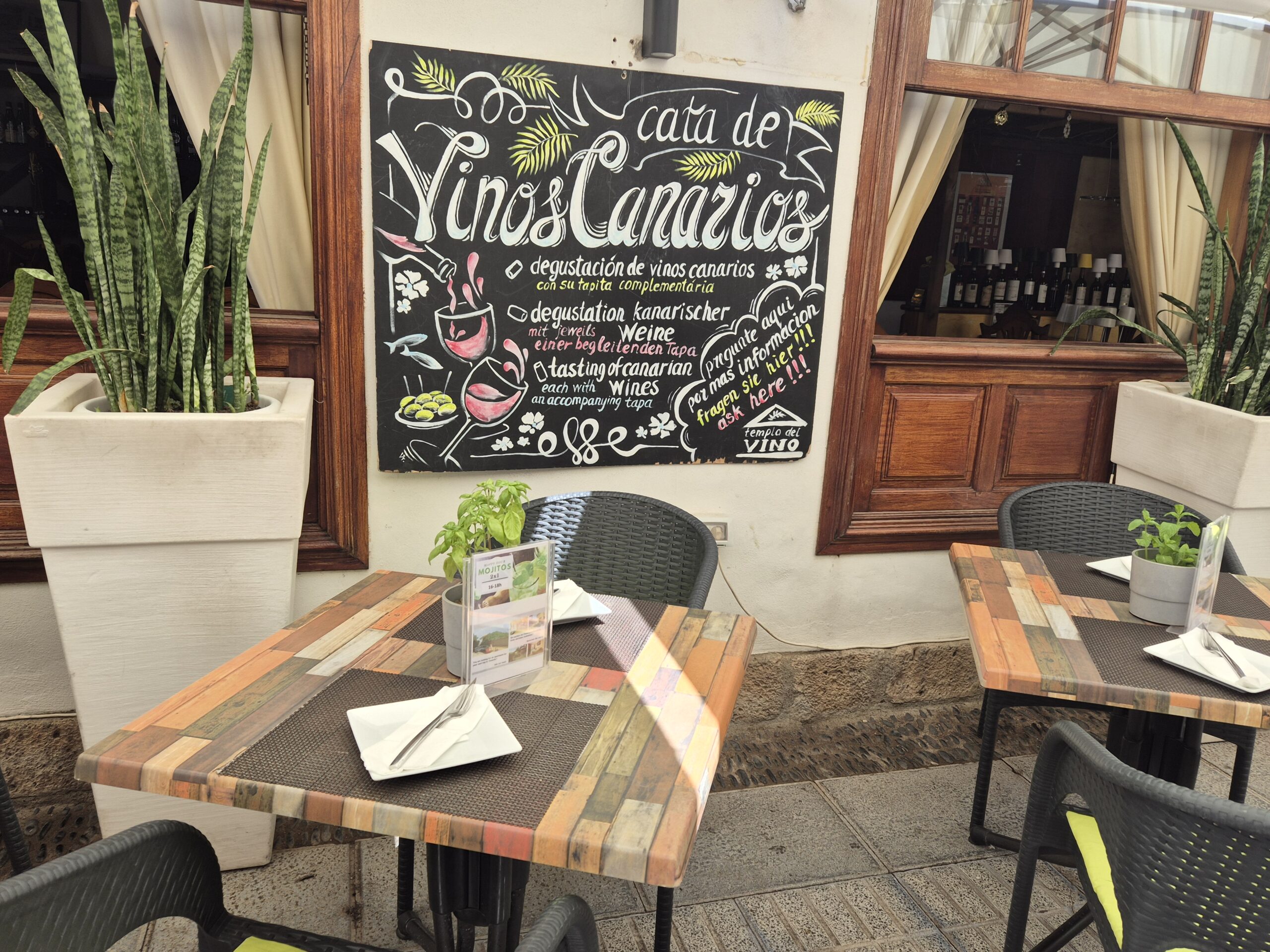Dorfkneipe oder Restaurant als Station im Test en el Pueblo auf Teneriffa